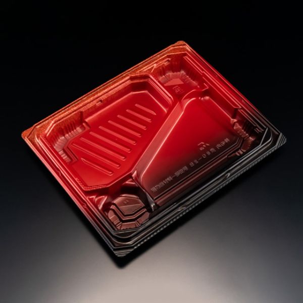 【400枚】弁当容器 リスパック バイオ 枠の内 煮80-2B K-えんび赤 00311373