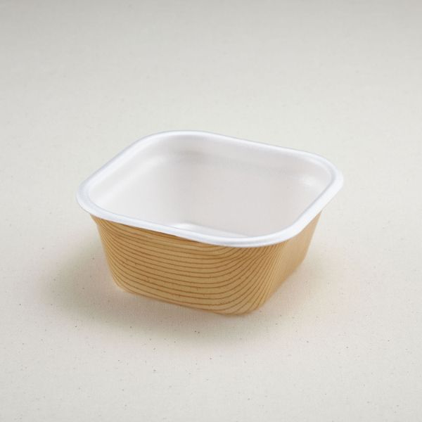 【800枚】青葉紙業 角丼容器 どん重 小(本体)もくめ 00429158|プロステアウトレット
