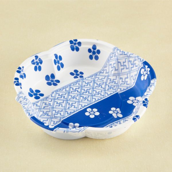 【1600枚】惣菜容器 青葉紙業 フラワー 120 本体 小梅 00429947