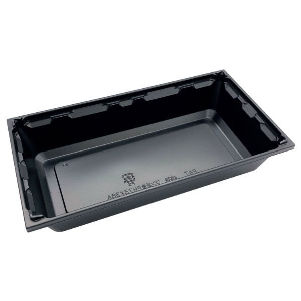 【400枚】弁当容器 アクタ ワン折重 PH73×38A 黒 底 00684456