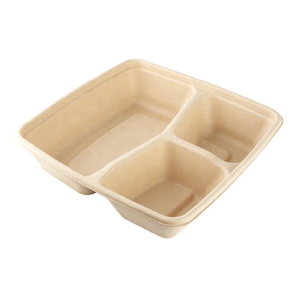 【300枚】弁当容器 タカギ産業 パルプモールド容器 CS-1000-3 本体 00686716|プロステアウトレット