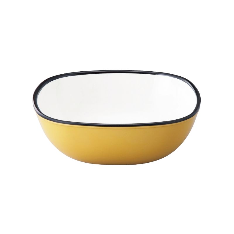 【10枚】台和 食器・皿 Torico 17cm 角丸ボール カナリアイエロー 00739921 プロステ