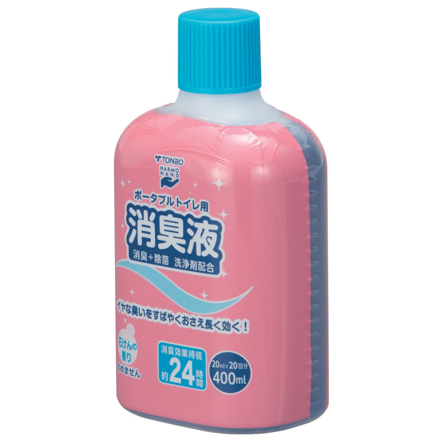 【24個】TONBO 避難生活用品 ポータブルトイレ用消臭液 400ml ブルー 00462656 プロステ|プロステアウトレット