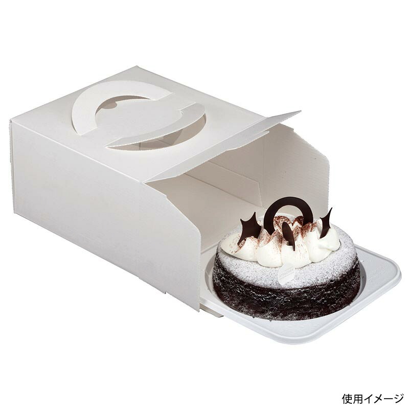 【100枚】ヤマニパッケージ ケーキ箱 エコデコ6号トレー付 00733857｜プロステアウトレット