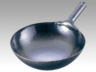 【1個】山田 鉄 打出片手中華鍋(板厚1.6mm)45cm 00281564 プロステ