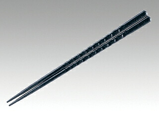 【1袋】PBT亀甲箸 黒乾漆 24cm 10膳入 00389907 プロステ