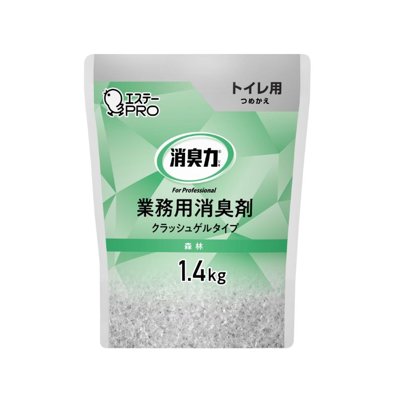 【6個】エステーＰＲＯ 消臭剤 消臭力 業務用 クラッシュゲルタイプ トイレ用 つめかえ 1.4kg 森林 00690170 プロステ