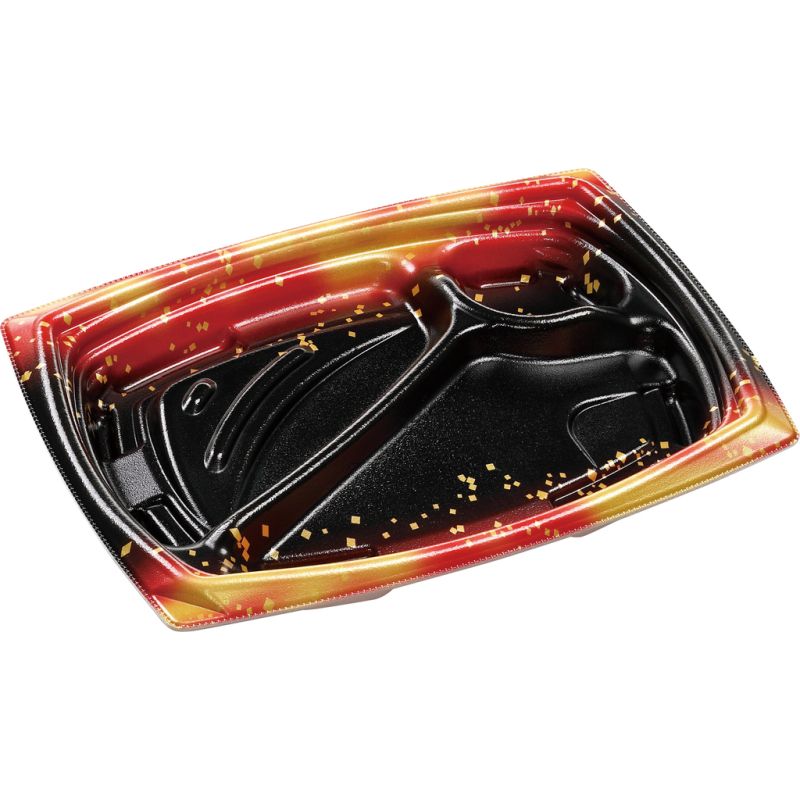 【400枚】弁当容器(プラスチック製) エフピコ MFPエリッシュU24-18-1炎天赤 00712759
