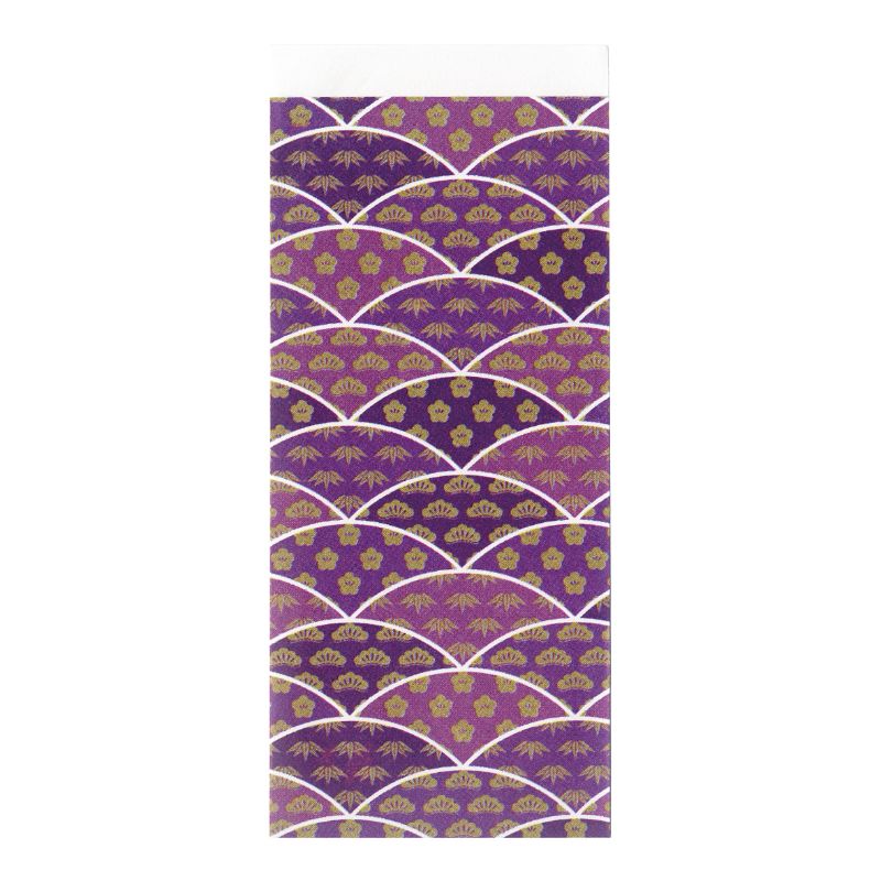 【5000袋】箸袋 九州紙工 松竹梅シリーズ箸袋 藤(3.4&times;9cm) 00735253 プロステ｜プロステアウトレット