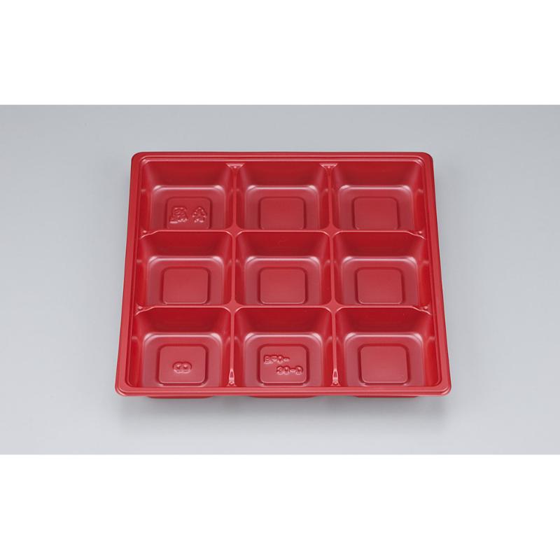 【600枚】弁当容器 BFO-30-D 赤BS 中仕切 シーピー化成 00265654