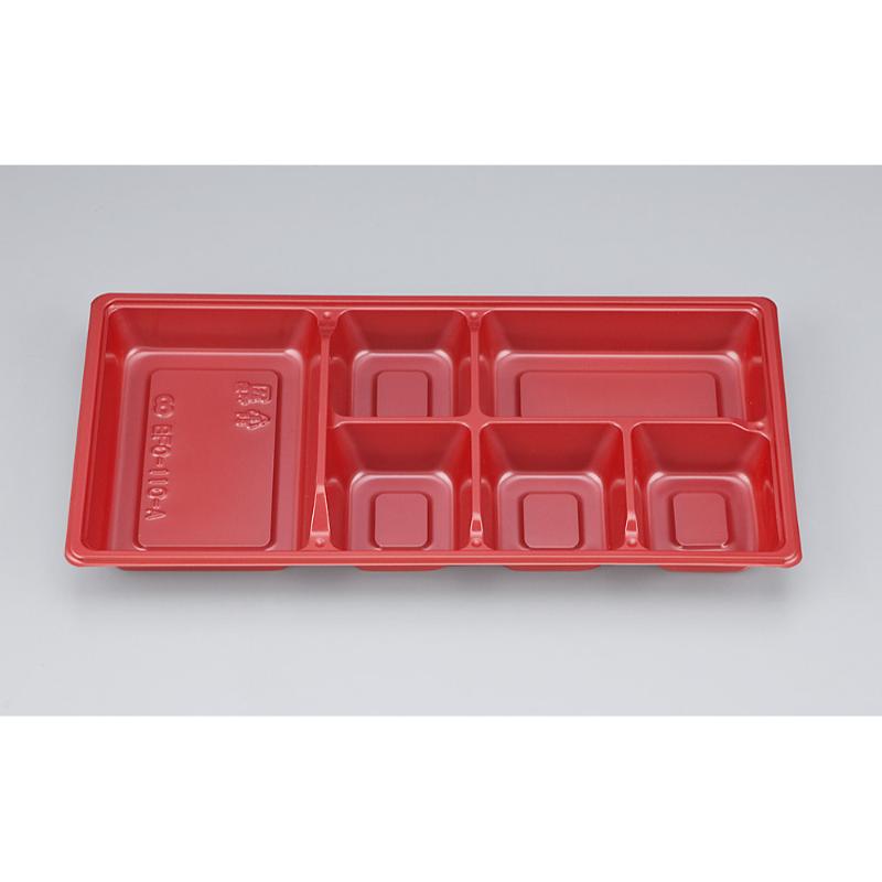 【800枚】弁当容器 BFO-110-A 赤BS 中仕切 シーピー化成 00478183