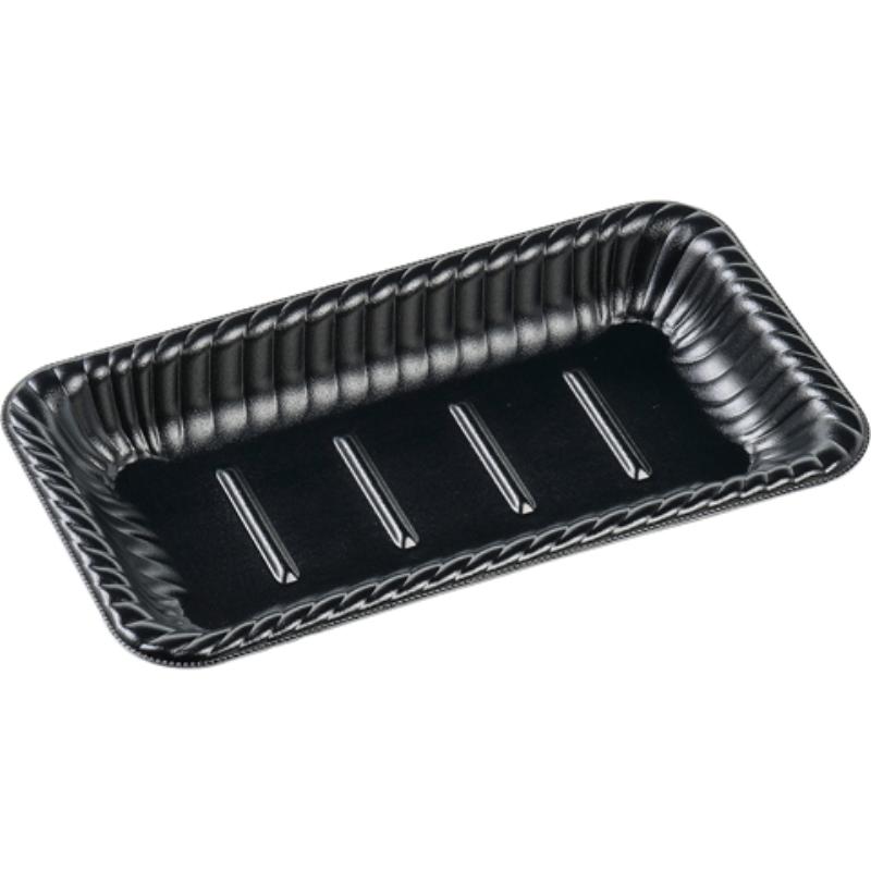 【600枚】オードブル容器 MFPティアラ角皿25-14本体 D黒W エフピコ 00625752