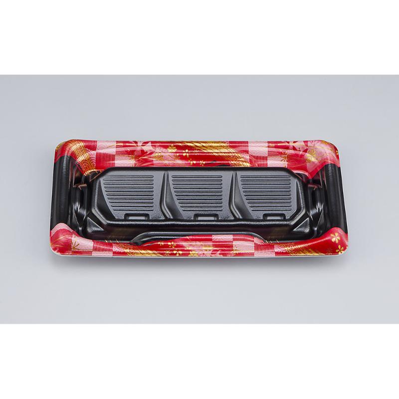 【1200点】寿司容器 SFうま盛段2L 明和赤 本体 シーピー化成 00282481