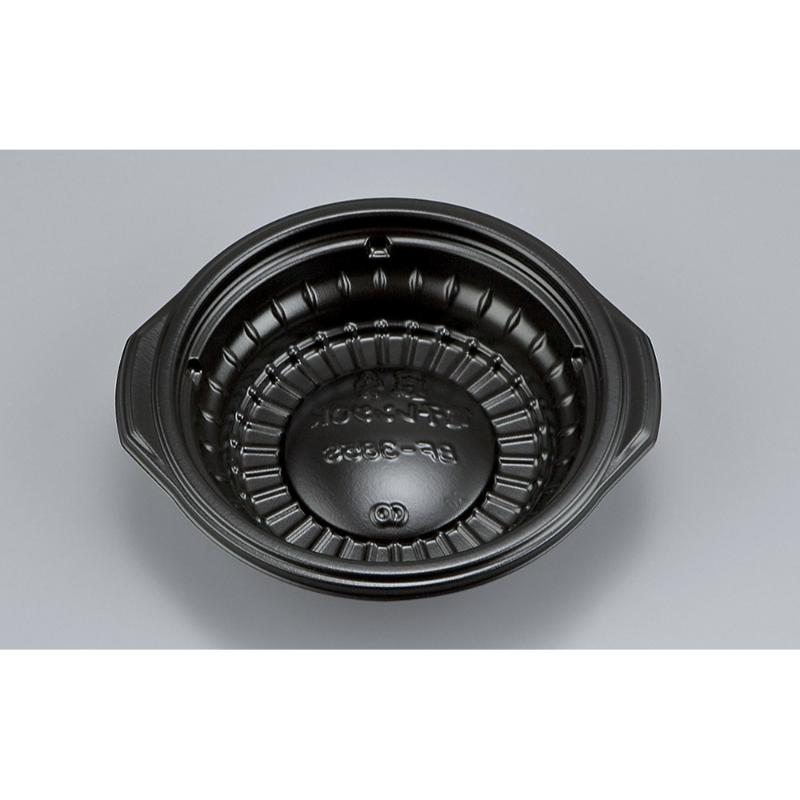 【900点】どんぶり容器 BF-385S 黒 本体 シーピー化成 00453686