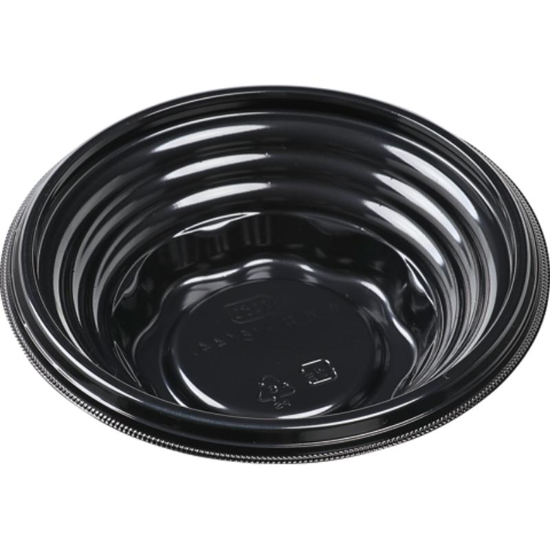 【1200点】どんぶり容器 MSD旬丸丼-16(44) 本体 黒 エフピコ 00708906