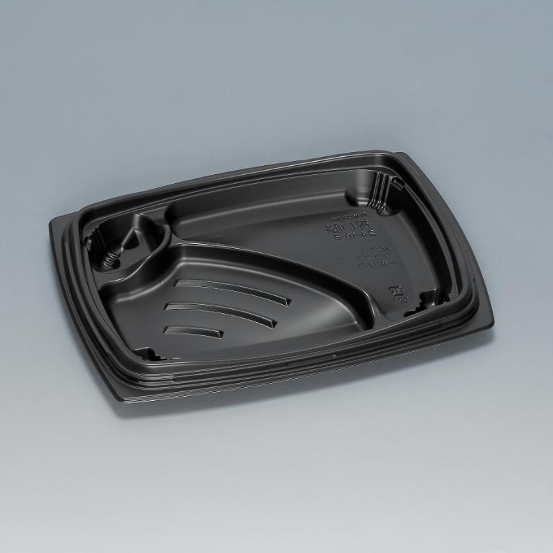 【800枚】弁当容器 祝い膳24-18-3H 黒 福助工業 00267570