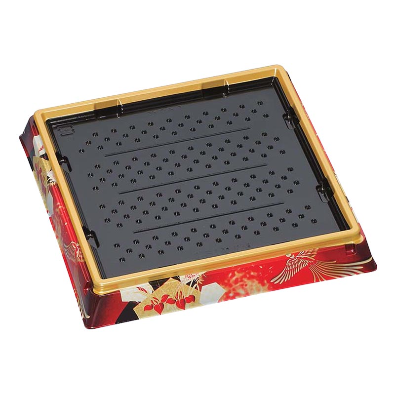【200枚】寿司桶 新角桶15H-T 鳳凰赤 福助工業 00271311