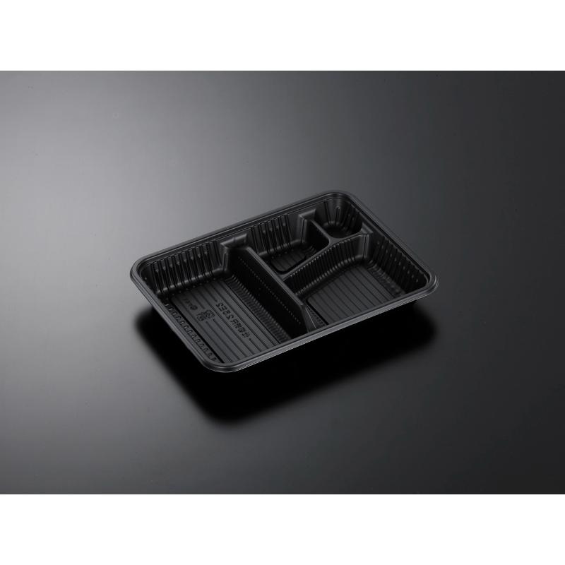 【800枚】弁当容器 CT仕切折R 2.5E2 BK 身 中央化学 00401749