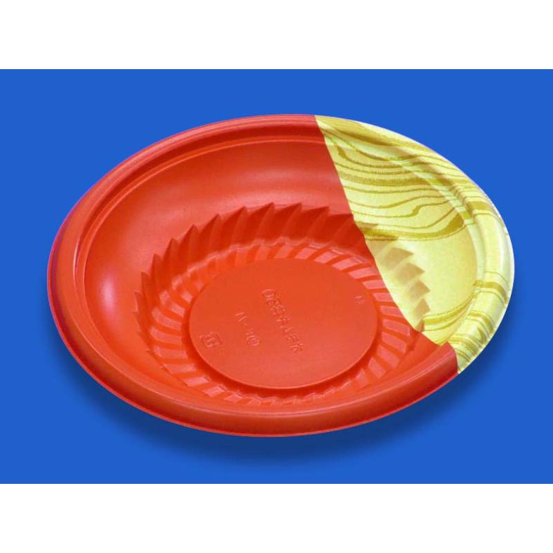 【600枚】どんぶり容器 趣き丼50本体吹寄せ赤 デンカポリマー 00408993