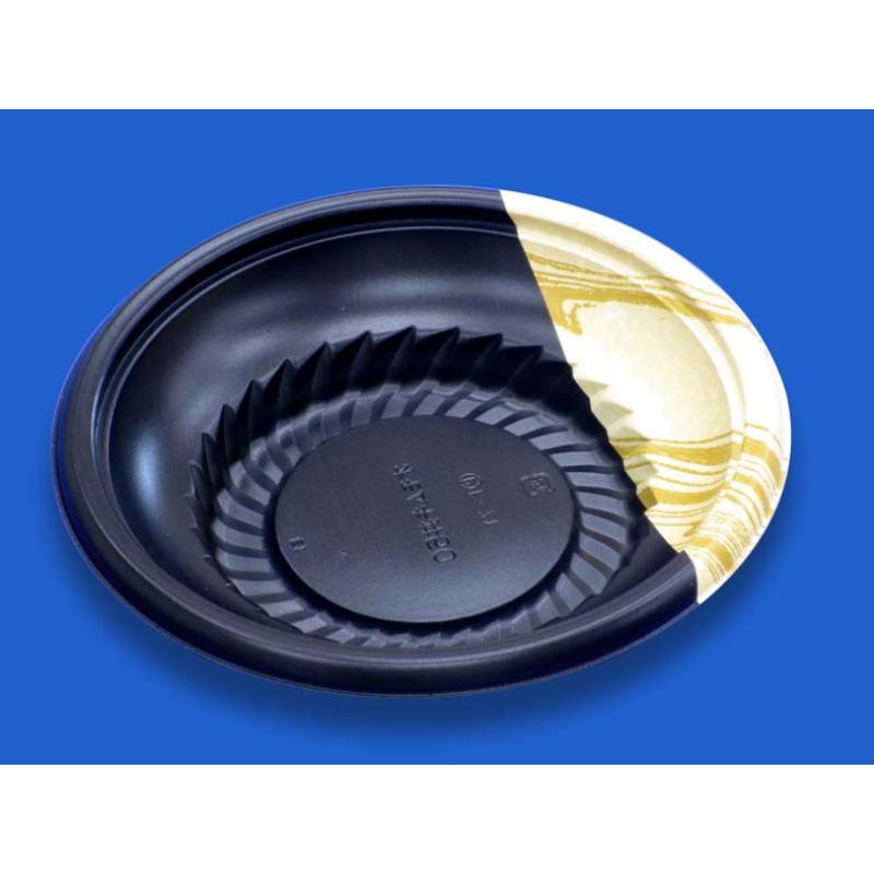 【600枚】どんぶり容器 趣き丼50本体吹寄せ黒 デンカポリマー 00408994｜プロステアウトレット
