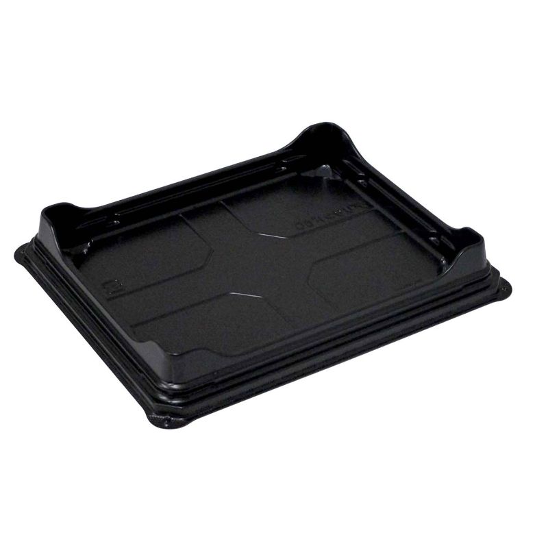 【1200枚】サンドイッチ容器 デリサンド60(15-12)PS2黒 デンカポリマー 00445266
