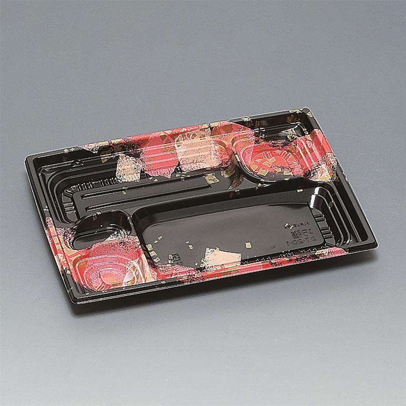 【600枚】弁当容器 巧膳27-20-1H 華やぎ赤 福助工業 00457494