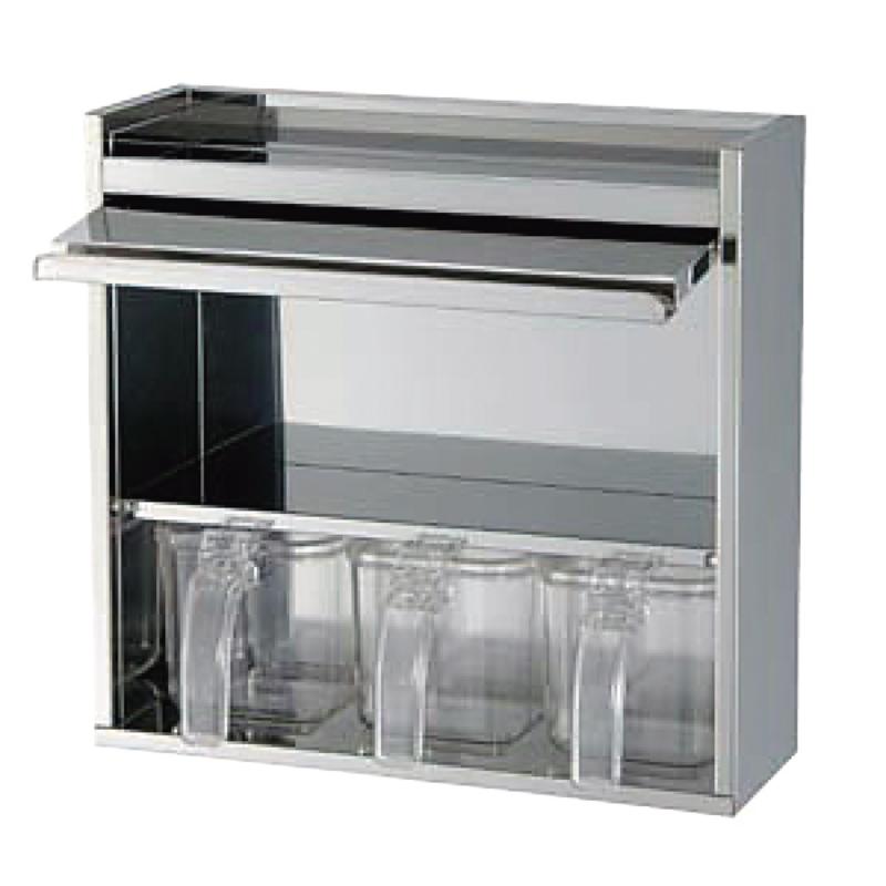 【1個】調味料入れ 21-0棚付ヤクミ入3ケ入(キッチンキャビネット) FK-1038 00468976