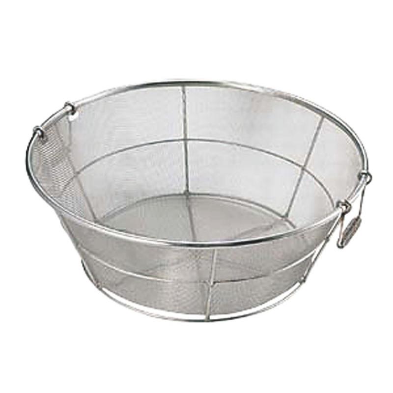 【1個】調理用品 18-8底平揚げザル 荒目 48cm 00472217