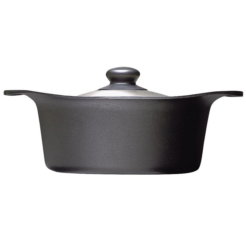 【1個】調理道具 12150601 1311柳宗理 鉄鍋 深型 ST蓋付 22cm 00484045