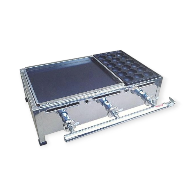 【1個】調理機器 AKSたこ焼、鉄板焼セット Cタイプ LP 3連 00498014