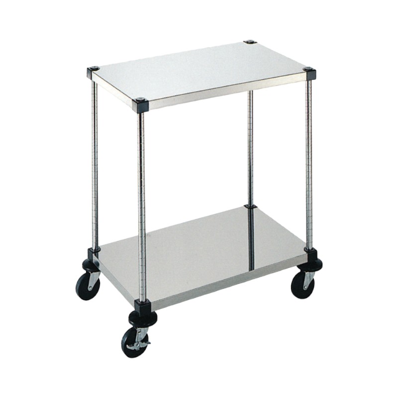 【1台】店舗備品 弁慶シェルフワゴン 2段 6-2-2B-7-L 00501443|プロステアウトレット