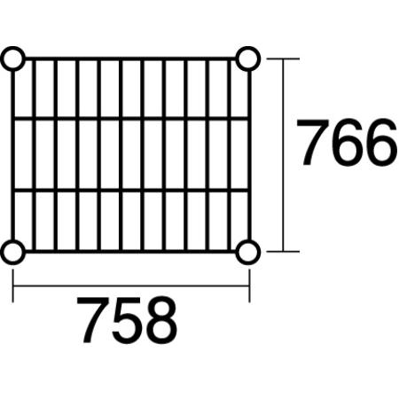 【1台】メタルラック ステンレスエレクター 棚 SLMS760 00505508