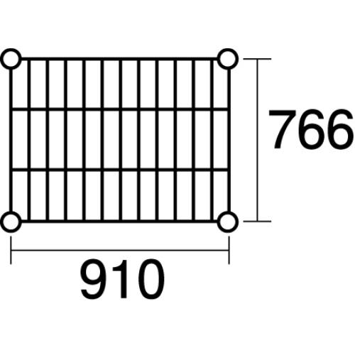 【1台】メタルラック ステンレスエレクター SLMS910：PS1900：6段 00505589