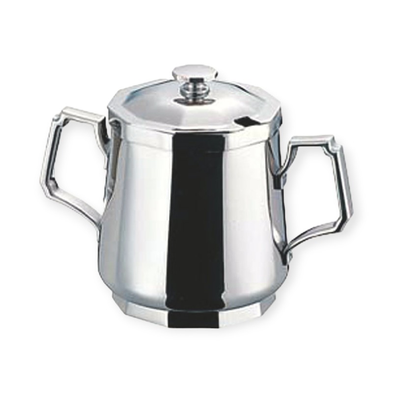 【1個】コーヒー・お茶用品 SW 18-8角型シュガーポット 5人用 320cc 00511535