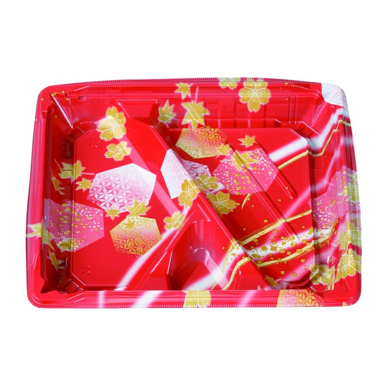 【600枚】弁当容器 MS角弁 23-19-2 かなで赤 本体 エフピコチューパ 00661303