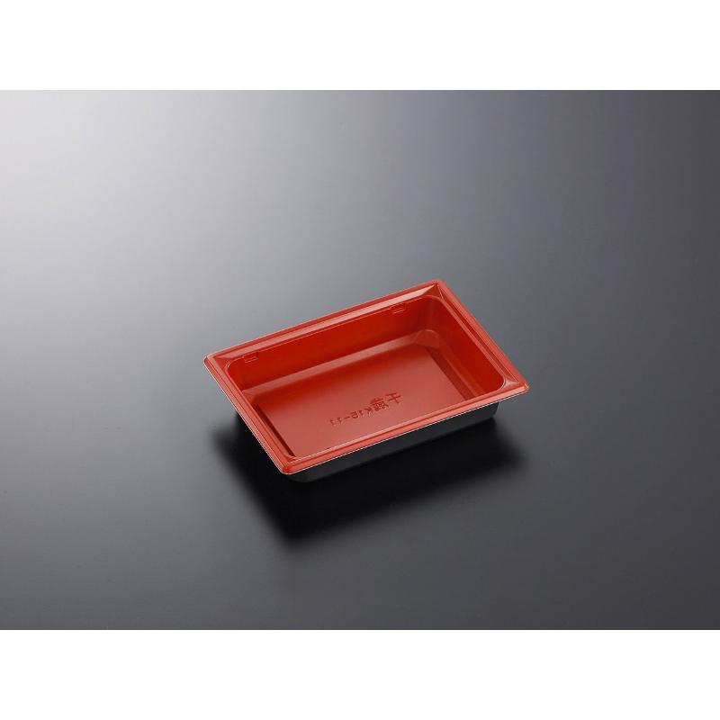 【1200枚】弁当容器 CT千歳K15-11赤-BK身 中央化学 00700627