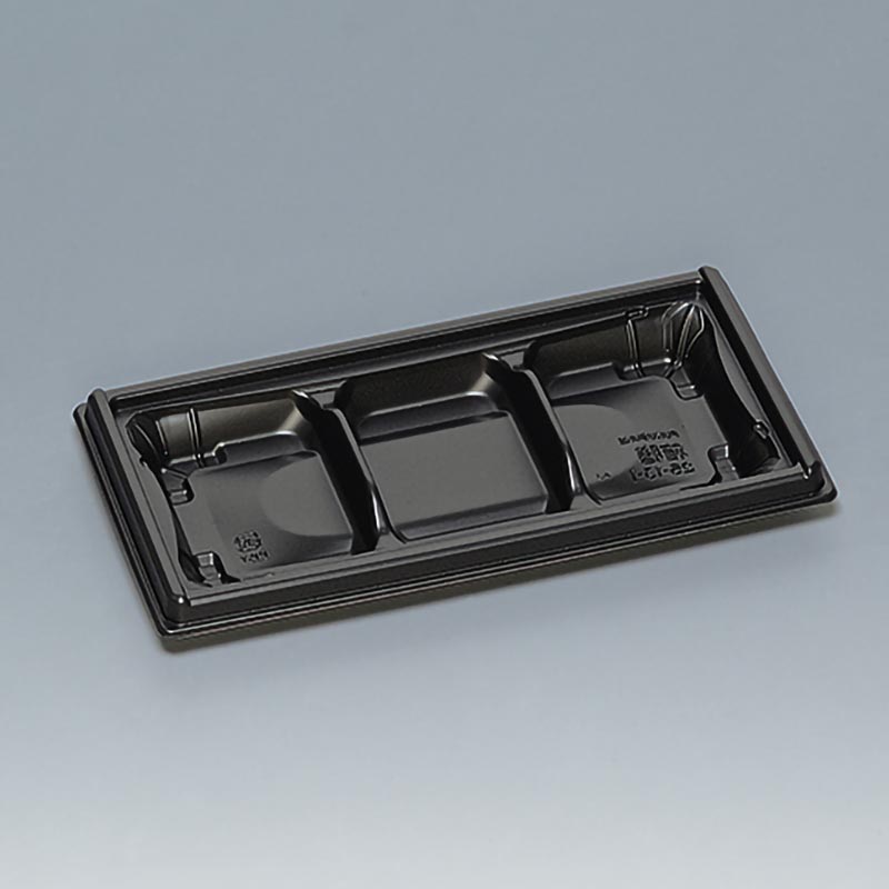 【900枚】弁当容器 箱膳25-13-1H 黒 福助工業 00740118