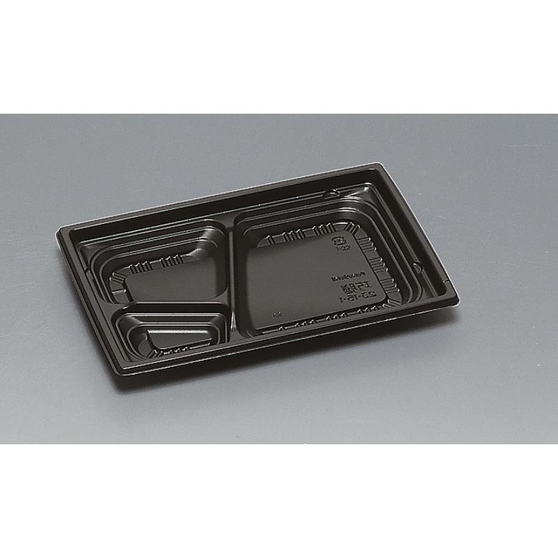 【900枚】弁当容器 巧膳23-15-1H 黒 福助工業 00746908