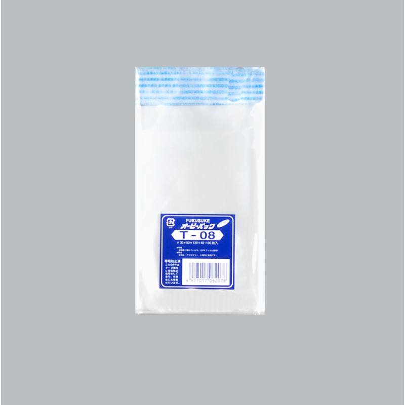 【200袋】テープ有 OPP袋 オーピーパックC T-08 100枚入 福助工業 00756270|プロステアウトレット
