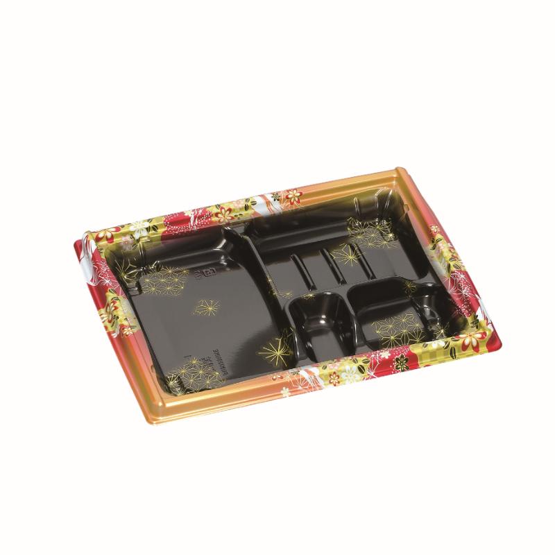 【800枚】弁当容器 箱膳23-18-1H みやび赤 福助工業 00762840