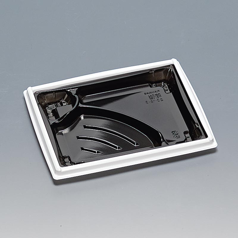 【800枚】弁当容器 箱膳23-18-3H 白内黒 福助工業 00762893｜プロステアウトレット