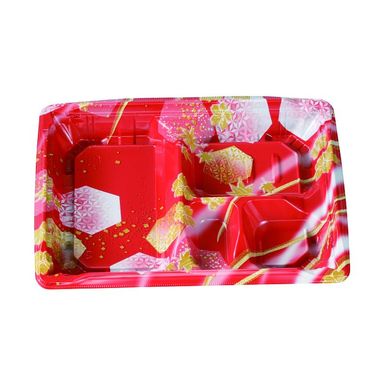 【600枚】弁当容器 MS角弁 23-17-1 かなで赤 本体 エフピコチューパ 00766080