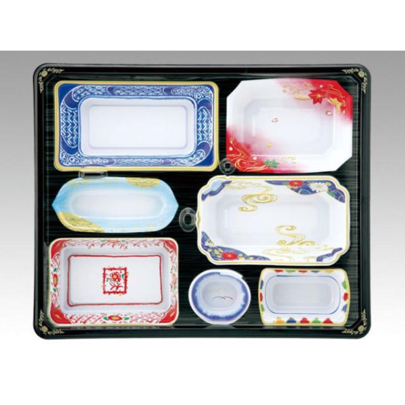 【160セット】仕出し弁当容器 T-238 (蓋三彩)会席膳セット アヅミ産業 00769269｜プロステアウトレット