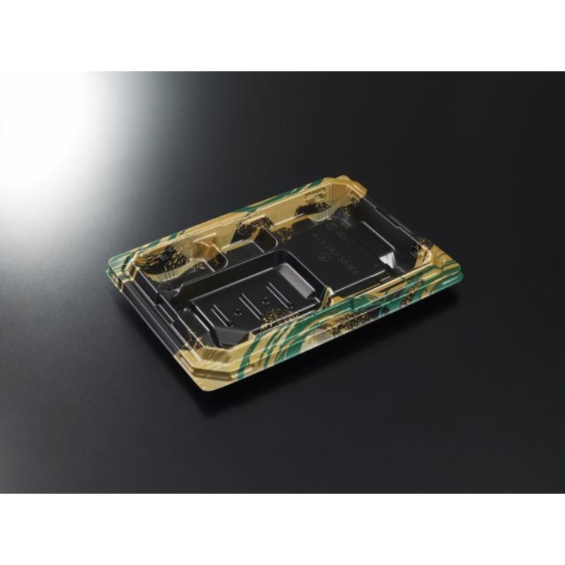 【600枚】弁当容器 CT宝台膳 23-16E 風葉BK 身 中央化学 00772374