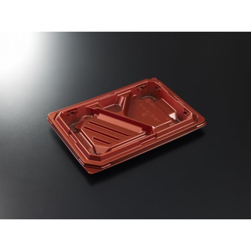 【600枚】弁当容器 CT宝台膳 23-16L メタDR 身 中央化学 00772376