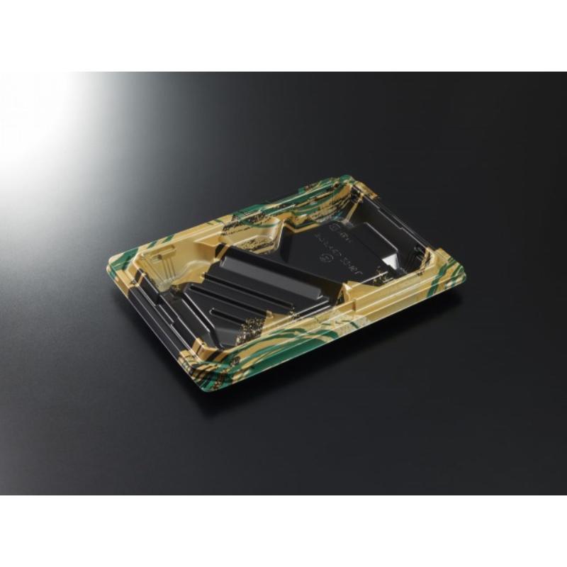 【600枚】弁当容器 CT宝台膳 23-16L 風葉BK 身 中央化学 00772379