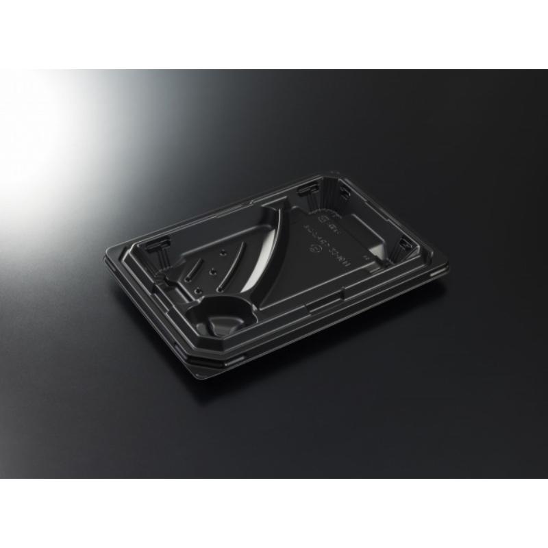 【600枚】弁当容器 CT宝台膳 23-16N BK 身 中央化学 00772380