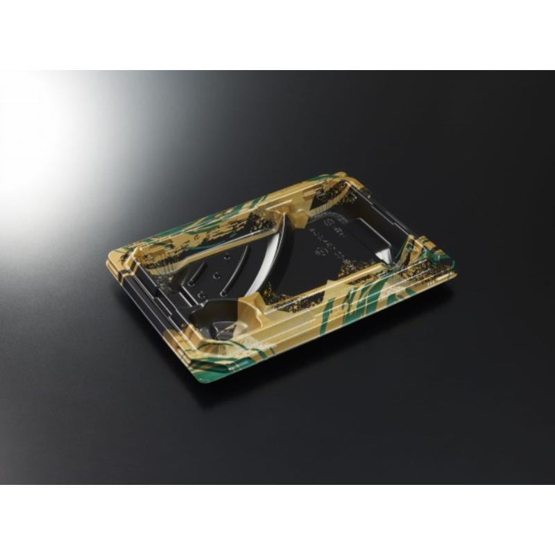 【600枚】弁当容器 CT宝台膳 23-16N 風葉BK 身 中央化学 00772384