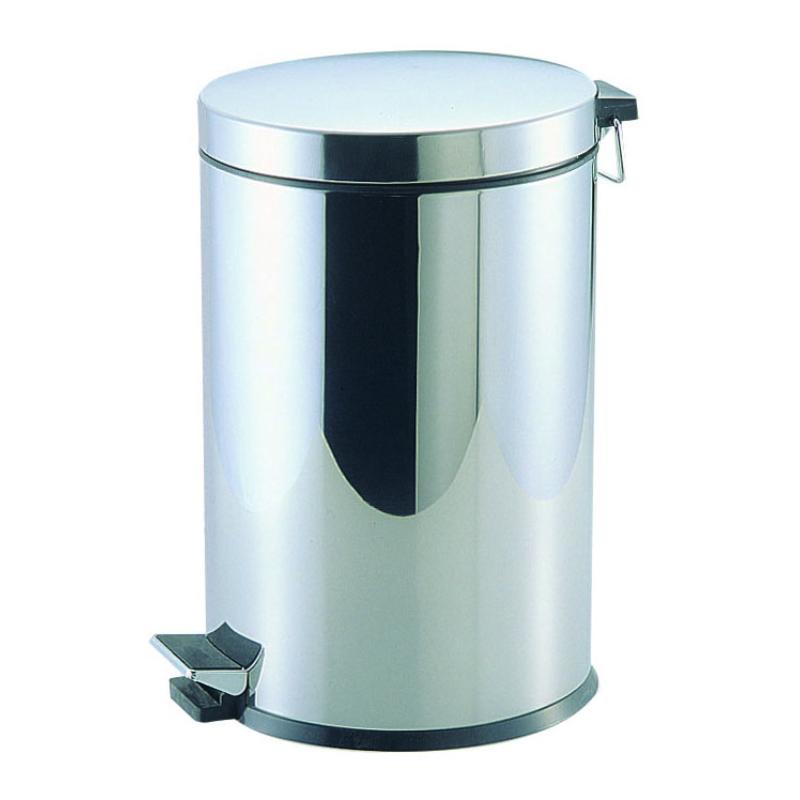 【8個】店舗備品 カリス2 ステンレス製ペダルペール5L パール金属 00777142