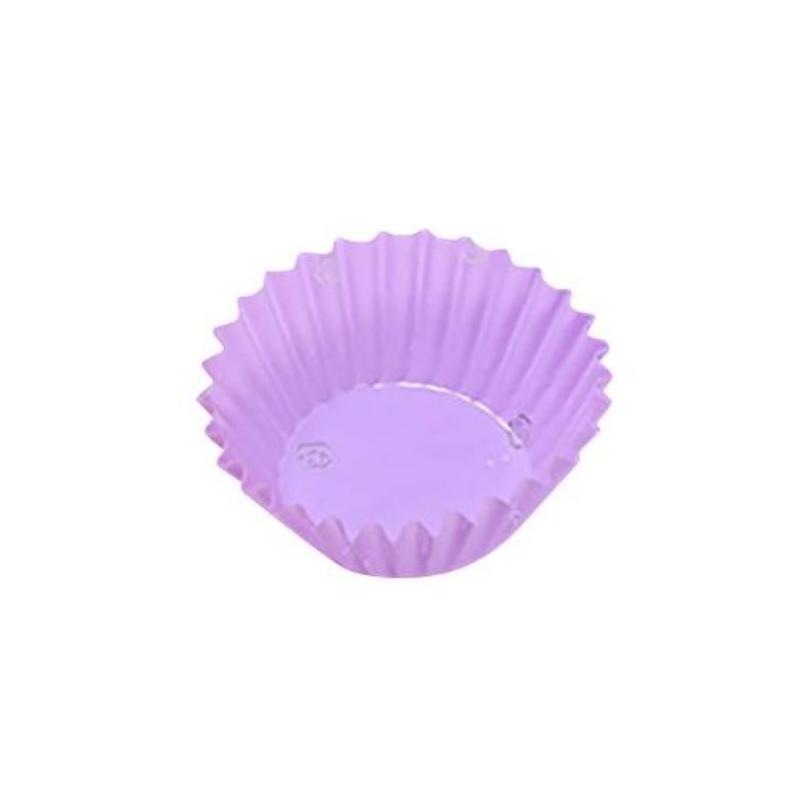 【10組】おかずカップ PETフィルムカップ 丸形 7号深口(7F) 紫 500枚入 旭創業 00795131